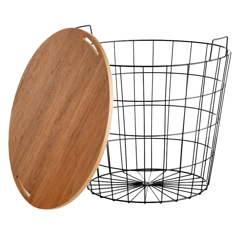 Honeybloom Wire Basket Storage Table 4 Honeybloom Wire Basket Storage Table - Image 2