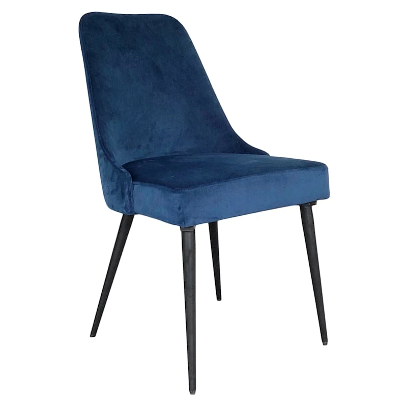 Indigo Blue Velvet Dining Chair 3 Indigo Blue Velvet Dining Chair