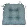 Jasper Textured Chair Pad/4 Tacks/Ties Blue 2 Jasper Textured Chair Pad/4 Tacks/Ties Blue -Chic Furniture Store jasper textured chair pad 4 tacks ties blue