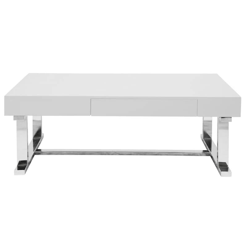 Laila Ali Astrid White Coffee Table 4 Laila Ali Astrid White Coffee Table - Image 2