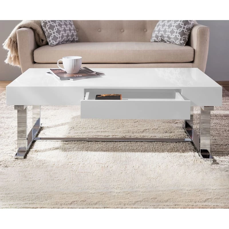 Laila Ali Astrid White Coffee Table 8 Laila Ali Astrid White Coffee Table - Image 6