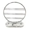 Laila Ali Chrome Jewelry Holder With Marbled Base, 8.5" -Chic Furniture Store laila ali chrome jewelry holder with marbled base 8.5