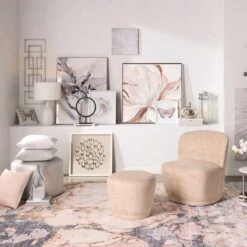 Laila Ali Sylvan Ottoman, Silver -Chic Furniture Store laila ali sylvan ottoman silver 4