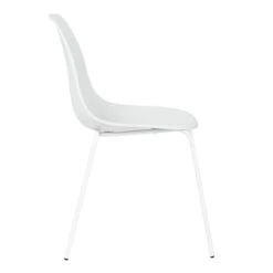 Lily White Dining Chair With Metal Legs -Chic Furniture Store lily white dining chair with metal legs 2
