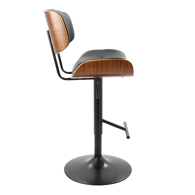 Lombardi Adjustable Faux Leather Barstool 4 Lombardi Adjustable Faux Leather Barstool - Image 2