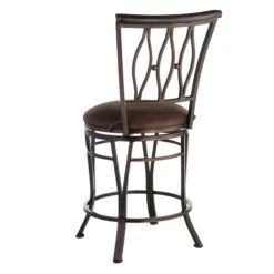 Marsol Brown Swivel Counter Stool With Faux Leather Seat 9 Marsol Brown Swivel Counter Stool With Faux Leather Seat -Chic Furniture Store marsol brown swivel counter stool with faux leather seat 2