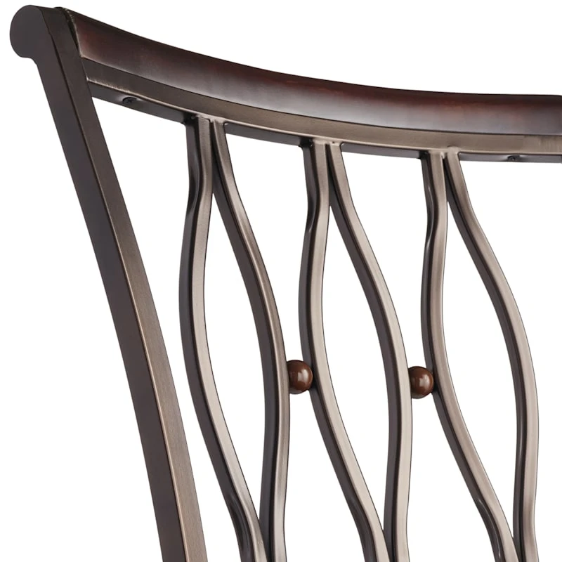 Marsol Brown Swivel Counter Stool With Faux Leather Seat 7 Marsol Brown Swivel Counter Stool With Faux Leather Seat - Image 5