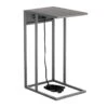 Metal C-Table With USB Port, Dark Grey 1 Metal C-Table With USB Port, Dark Grey -Chic Furniture Store metal c table with usb port dark grey