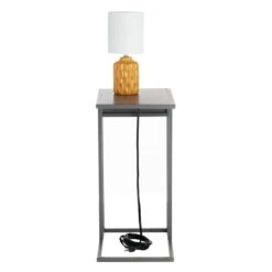 Metal C-Table With USB Port, Dark Grey 10 Metal C-Table With USB Port, Dark Grey -Chic Furniture Store metal c table with usb port dark grey 3