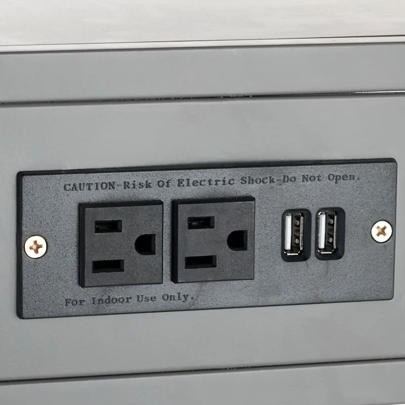 Metal C-Table With USB Port, Dark Grey 7 Metal C-Table With USB Port, Dark Grey - Image 5