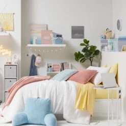 Metal C-Table With Usb Port, White -Chic Furniture Store metal c table with usb port white 2