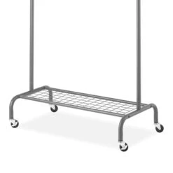 Metal Garment Rack, Gunmetal -Chic Furniture Store metal garment rack gunmetal 2