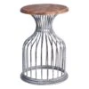 Metal Side Table With Wood Top Silver 1 Metal Side Table With Wood Top Silver -Chic Furniture Store metal side table with wood top silver