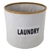 Natural Round Bamboo Fabric Laundry Basket, Large -Chic Furniture Store natural round bamboo fabric laundry basket large