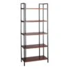 Parkview 5-Tier Metal & Wood Veneer Bookshelf -Chic Furniture Store parkview 5 tier metal wood veneer bookshelf