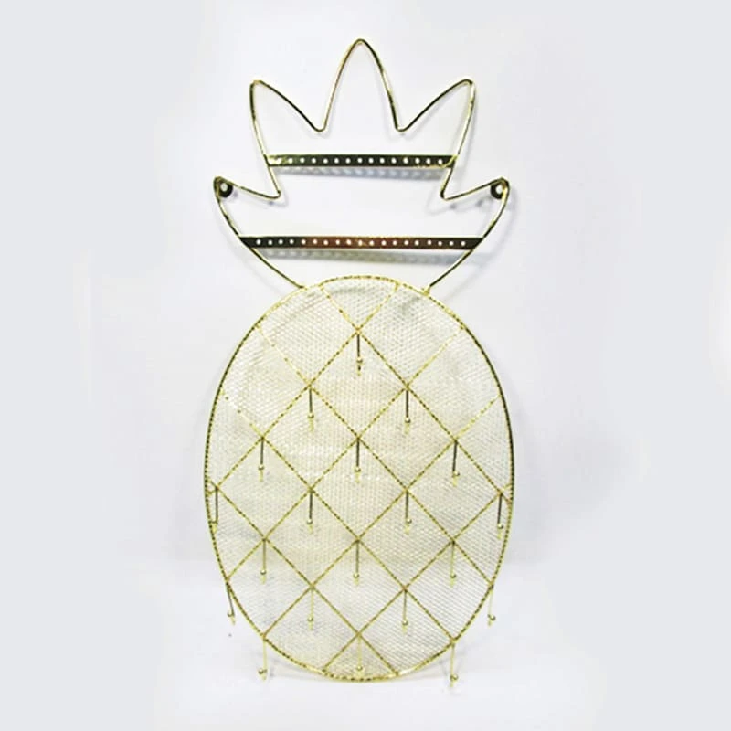 Pineapple French Gold Jewelry Stand, 20.5" 3 Pineapple French Gold Jewelry Stand, 20.5"