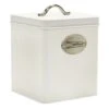 Preston White & Silver Canister, Medium 1 Preston White & Silver Canister, Medium -Chic Furniture Store preston white silver canister medium