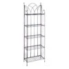 Providence 5-Tier Black Gothic Baker Rack With Metal Wire Shelves -Chic Furniture Store providence 5 tier black gothic baker rack with metal wire shelves