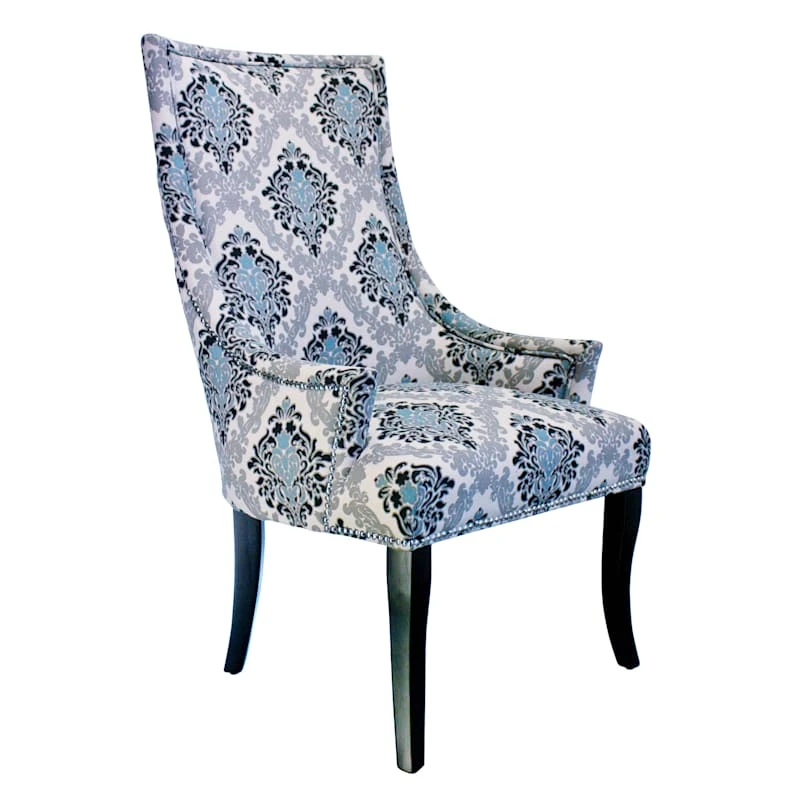 Providence Chatham Damask Accent Chair, Brown 3 Providence Chatham Damask Accent Chair, Brown