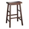 Providence Dark Walnut Backless Saddle Barstool, 29" 1 Providence Dark Walnut Backless Saddle Barstool, 29" -Chic Furniture Store providence dark walnut backless saddle barstool 29