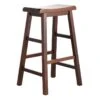 Providence Dark Walnut Saddle Stool, 29" -Chic Furniture Store providence dark walnut saddle stool 29