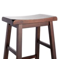 Providence Dark Walnut Saddle Stool, 29" -Chic Furniture Store providence dark walnut saddle stool 29 2