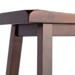 Providence Dark Walnut Saddle Stool, 29" -Chic Furniture Store providence dark walnut saddle stool 29 4