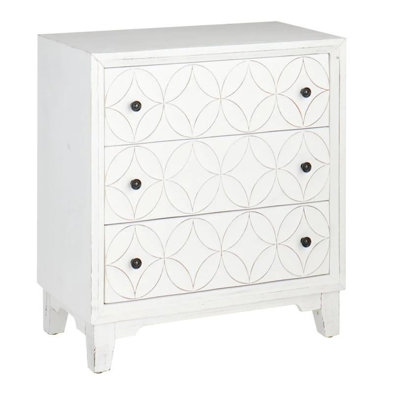 Providence Lorie White 3-Drawer Cabinet 3 Providence Lorie White 3-Drawer Cabinet