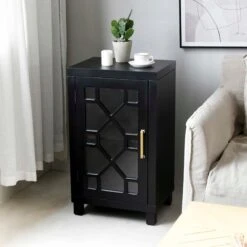 Providence Merrick Black 1-Door Cabinet 14 Providence Merrick Black 1-Door Cabinet -Chic Furniture Store providence merrick black 1 door cabinet 5