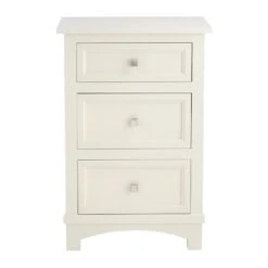 Providence Rachel White 3-Drawer Wood Cabinet -Chic Furniture Store providence rachel white 3 drawer wood cabinet 1
