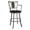 Providence Renata Oversized Faux Leather Barstool, 29.5" 2 Providence Renata Oversized Faux Leather Barstool, 29.5" -Chic Furniture Store providence renata oversized faux leather barstool 29.5
