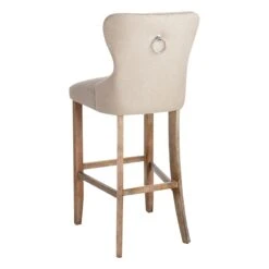 Providence Ring Back Barstool, Linen -Chic Furniture Store providence ring back barstool linen 1