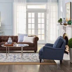 Providence Rogan Armchair, Navy -Chic Furniture Store providence rogan armchair navy 3