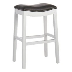 Providence Rylan Backless Barstool, White