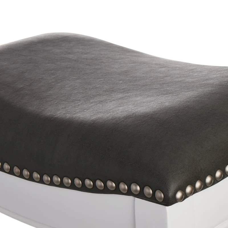 Providence Rylan Backless Barstool, White 6 Providence Rylan Backless Barstool, White - Image 4