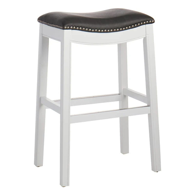 Providence Rylan Backless Barstool, White 3 Providence Rylan Backless Barstool, White