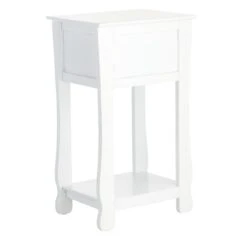 Providence Theodore 1- Drawer Accent Table, White -Chic Furniture Store providence theodore 1 drawer accent table white 4