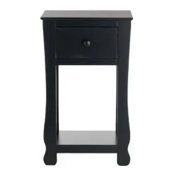 Chic Furniture Store -Chic Furniture Store providence theodore black 1 drawer thick leg end table 26 1