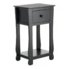 Providence Theodore Black 1-Drawer Thick Leg End Table, 26" -Chic Furniture Store providence theodore black 1 drawer thick leg end table 26