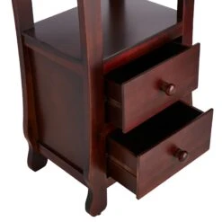 Providence Theodore Dark Brown 2-Drawer Thick Leg Accent Table, 29.5" 9 Providence Theodore Dark Brown 2-Drawer Thick Leg Accent Table, 29.5" -Chic Furniture Store providence theodore dark brown 2 drawer thick leg accent table 29.5 3