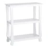 Providence Theodore White 3-Tier Thick Leg Bookshelf, 29" -Chic Furniture Store providence theodore white 3 tier thick leg bookshelf 29