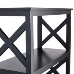 Providence Xavier Black 3-Tier Bookshelf, 29" -Chic Furniture Store providence xavier black 3 tier bookshelf 29 4