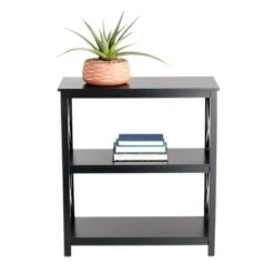 Providence Xavier Black 3-Tier Bookshelf, 29" -Chic Furniture Store providence xavier black 3 tier bookshelf 29 5