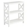 Providence Xavier White 3-Tier Bookshelf, 29" -Chic Furniture Store providence xavier white 3 tier bookshelf 29