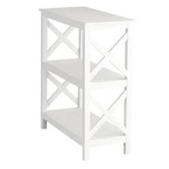 Providence Xavier White 3-Tier Bookshelf, 29" -Chic Furniture Store providence xavier white 3 tier bookshelf 29 2