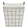 Rectangle Metal Wire Laundry Hamper, Black -Chic Furniture Store rectangle metal wire laundry hamper black