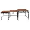 Rectangle Wood Top With Metal Leg Table, Small 1 Rectangle Wood Top With Metal Leg Table, Small -Chic Furniture Store rectangle wood top with metal leg table small