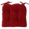 Reese Chenille Red Chair Pad -Chic Furniture Store reese chenille red chair pad