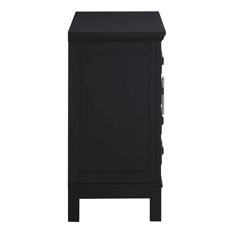 Sadie 2-Drawer Geometric Cabinet, Black 5 Sadie 2-Drawer Geometric Cabinet, Black - Image 3