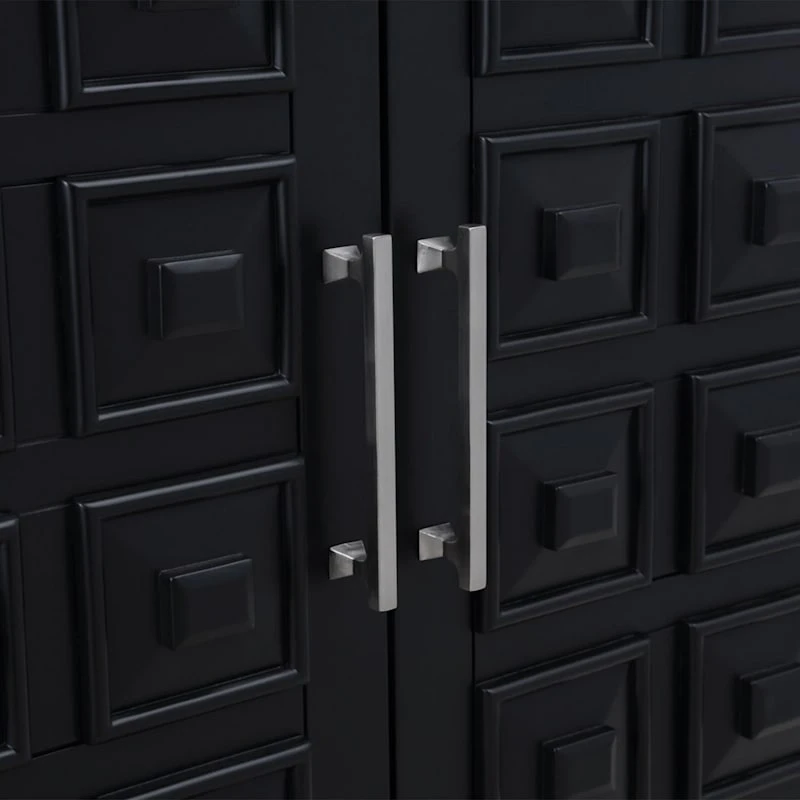 Sadie 2-Drawer Geometric Cabinet, Black 7 Sadie 2-Drawer Geometric Cabinet, Black - Image 5